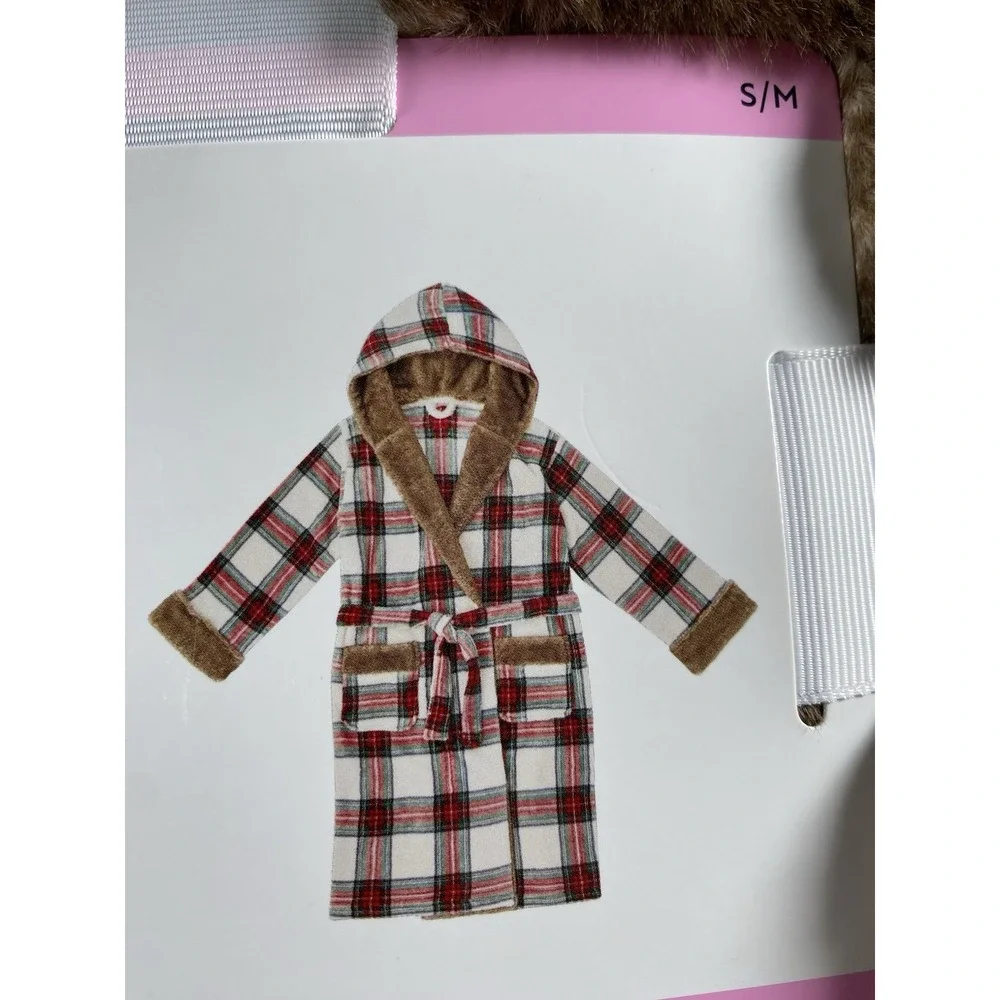 Member's Mark Ladies Luxury Plush Robe Plaid Small/Medium‎